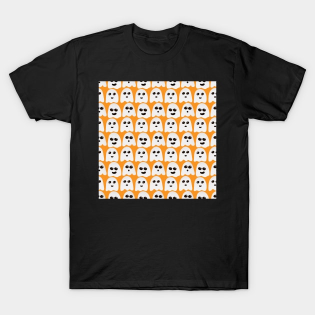 Cute ghost  halloween pattern T-Shirt by Lozovytska